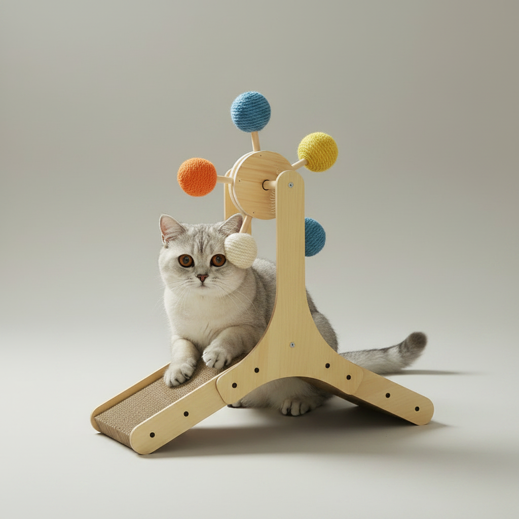 Interactive Ferris Wheel Cat Scratcher Toy