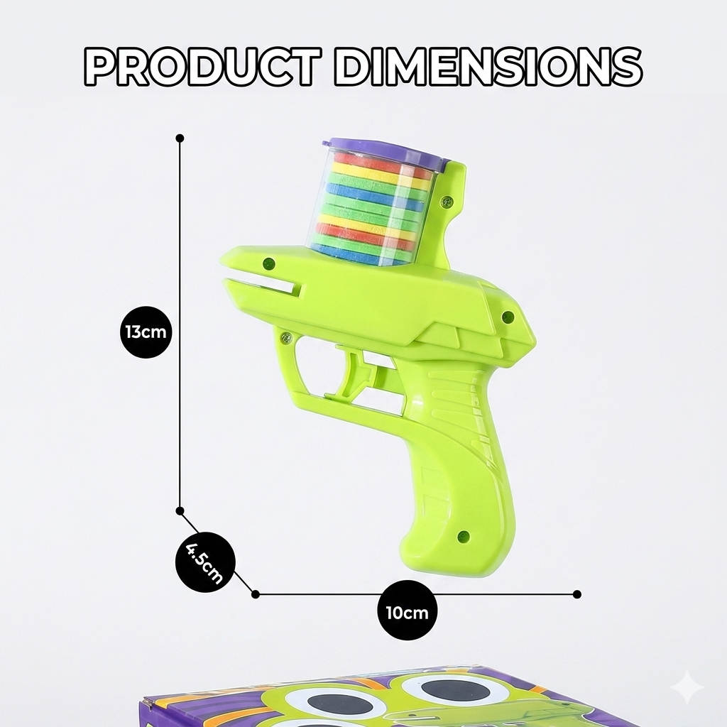 2-in-1 Disc and Soft Bullet Launcher Toy for Interactive Play