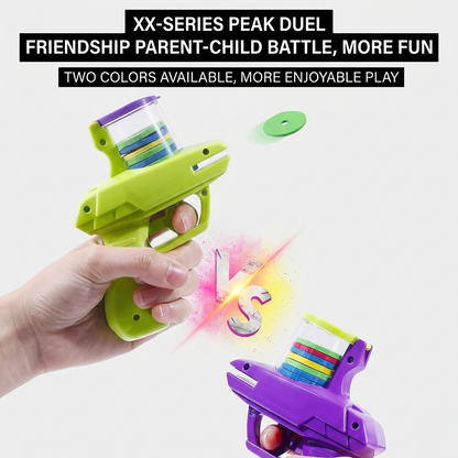 2-in-1 Disc and Soft Bullet Launcher Toy for Interactive Play