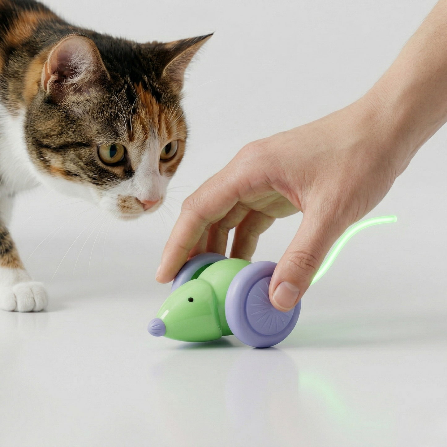 Interactive LED Mouse Toy for Cats