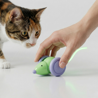 Interactive LED Mouse Toy for Cats