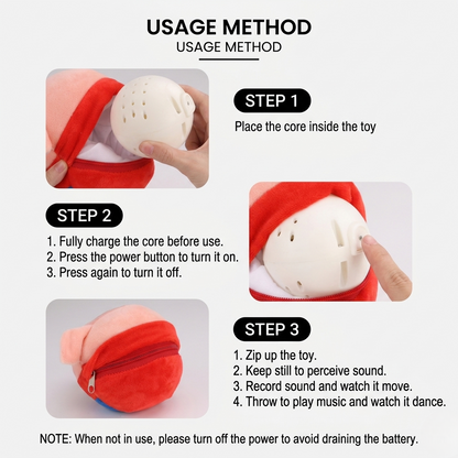 Interactive Jumping Pig Plush Ball Toy for Dogs and Cats