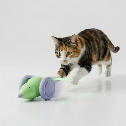 Interactive LED Mouse Toy for Cats
