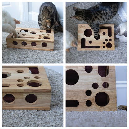 Cat Nail File Enrichment Box for Healthy Scratching and Play
