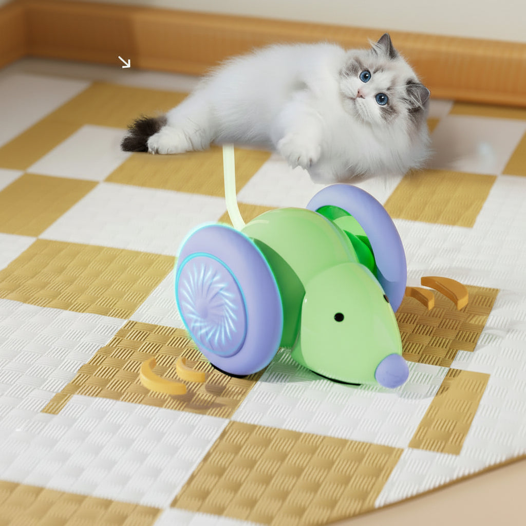 Interactive LED Mouse Toy for Cats