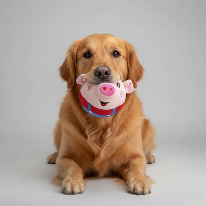 Interactive Jumping Pig Plush Ball Toy for Dogs and Cats
