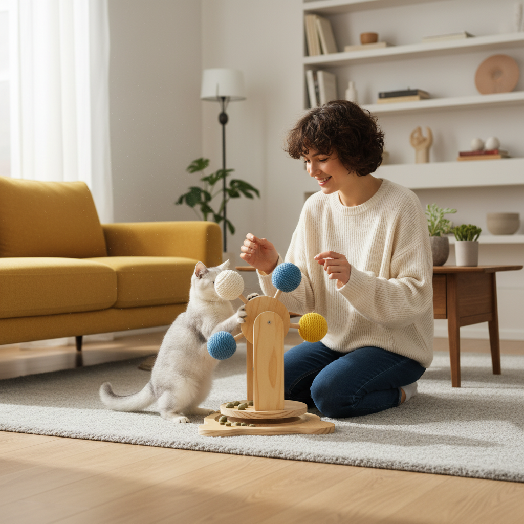 Interactive Ferris Wheel Cat Scratcher Toy