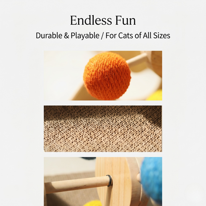 Interactive Ferris Wheel Cat Scratcher Toy