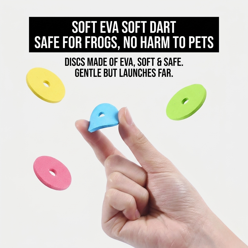 2-in-1 Disc and Soft Bullet Launcher Toy for Interactive Play