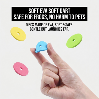 2-in-1 Disc and Soft Bullet Launcher Toy for Interactive Play