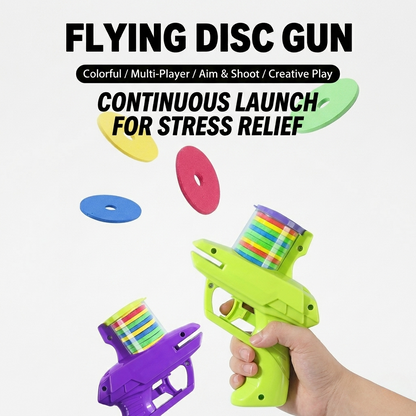 2-in-1 Disc and Soft Bullet Launcher Toy for Interactive Play