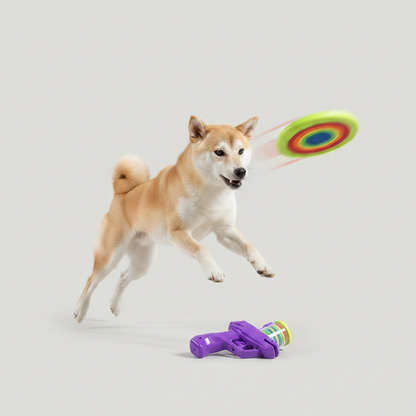 2-in-1 Disc and Soft Bullet Launcher Toy for Interactive Play