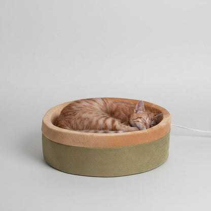 Thermo-Kitty Indoor Heated Cat Bed with Plush Cushion