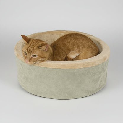 Thermo-Kitty Indoor Heated Cat Bed with Plush Cushion